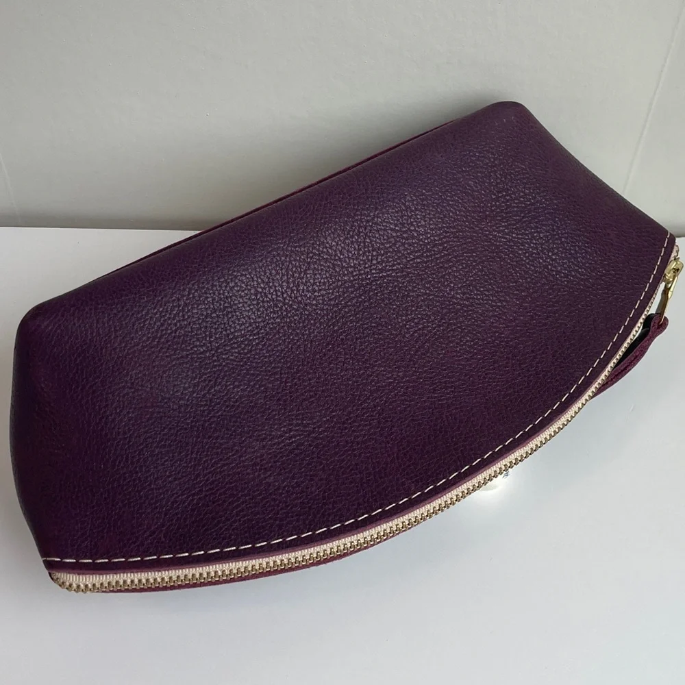 Portland Leather Total Eclipse Makeup Bag